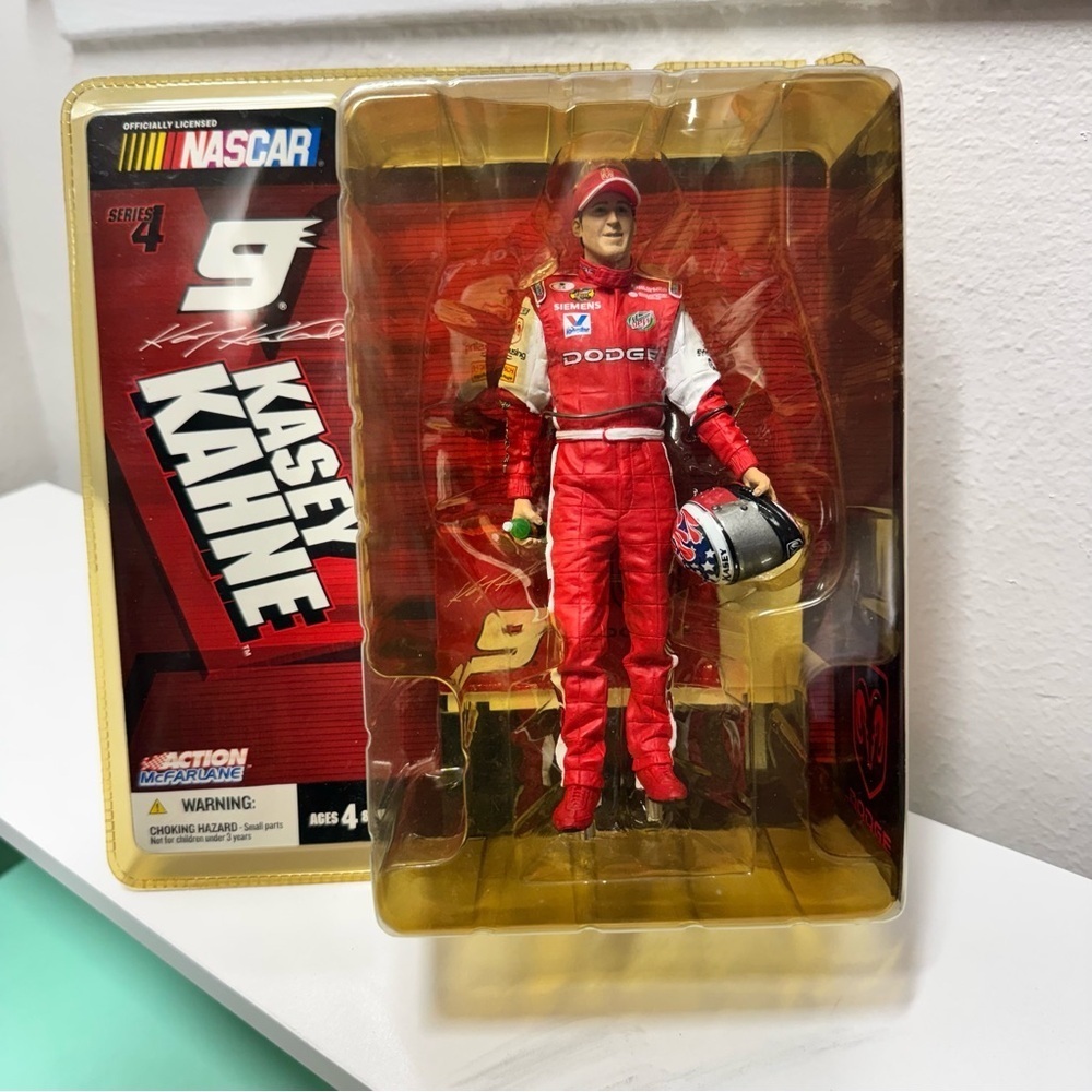 Kasey Kahne #9 NASCAR action figure from the McFarlane Toys Series 4 collection.